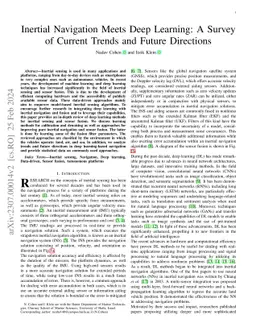 Inertial Navigation Meets Deep Learning: A Survey of Current Trends and
  Future Directions