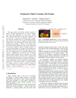 Training-free Object Counting with Prompts