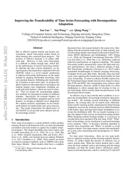Improving the Transferability of Time Series Forecasting with
  Decomposition Adaptation
