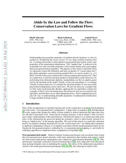 Abide by the Law and Follow the Flow: Conservation Laws for Gradient
  Flows