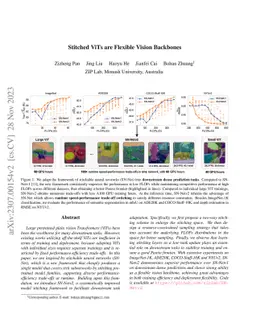 Stitched ViTs are Flexible Vision Backbones