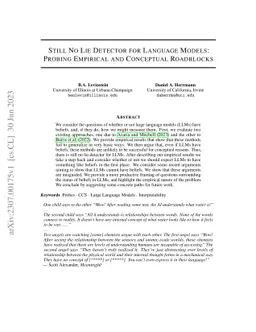 Still No Lie Detector for Language Models: Probing Empirical and
  Conceptual Roadblocks