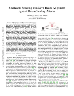 SecBeam: Securing mmWave Beam Alignment against Beam-Stealing Attacks