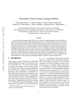 Personality Traits in Large Language Models