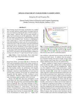 Single-Stage Heavy-Tailed Food Classification