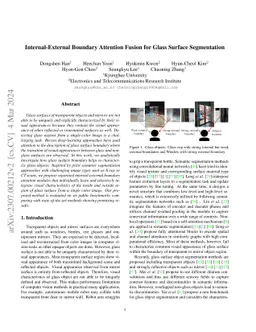 Internal-External Boundary Attention Fusion for Glass Surface
  Segmentation