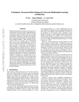 S-Omninet: Structured Data Enhanced Universal Multimodal Learning
  Architecture