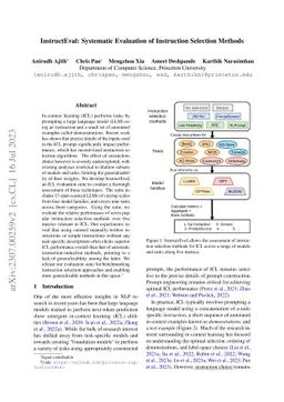 InstructEval: Systematic Evaluation of Instruction Selection Methods
