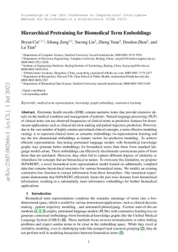 Hierarchical Pretraining for Biomedical Term Embeddings