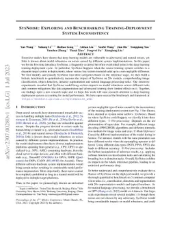 SysNoise: Exploring and Benchmarking Training-Deployment System
  Inconsistency