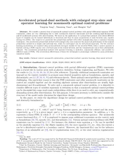 Accelerated primal-dual methods with enlarged step sizes and operator
  learning for nonsmooth optimal control problems