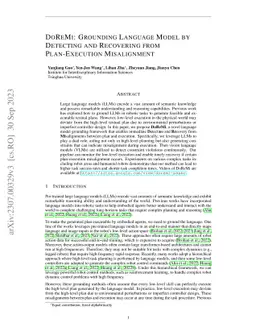 DoReMi: Grounding Language Model by Detecting and Recovering from
  Plan-Execution Misalignment
