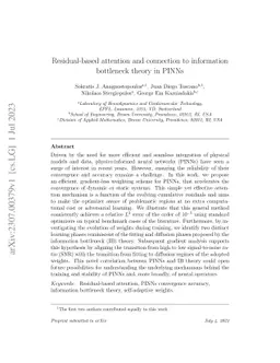 Residual-based attention and connection to information bottleneck theory
  in PINNs