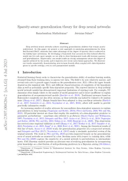 Sparsity-aware generalization theory for deep neural networks