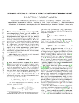 Weighted Anisotropic-Isotropic Total Variation for Poisson Denoising