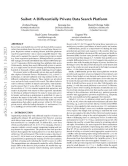 Saibot: A Differentially Private Data Search Platform