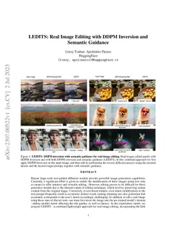 LEDITS: Real Image Editing with DDPM Inversion and Semantic Guidance