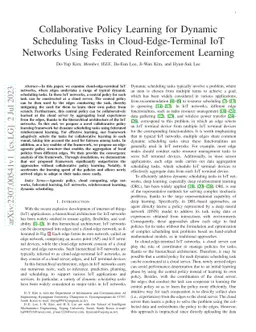 Collaborative Policy Learning for Dynamic Scheduling Tasks in
  Cloud-Edge-Terminal IoT Networks Using Federated Reinforcement Learning