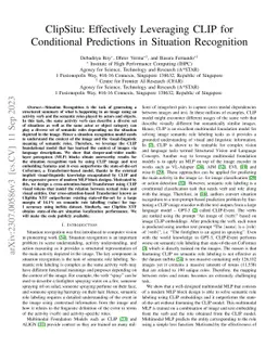 ClipSitu: Effectively Leveraging CLIP for Conditional Predictions in
  Situation Recognition