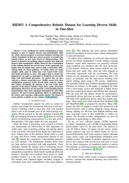 RH20T: A Comprehensive Robotic Dataset for Learning Diverse Skills in
  One-Shot