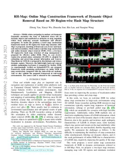 RH-Map: Online Map Construction Framework of Dynamic Objects Removal
  Based on Region-wise Hash Map Structure