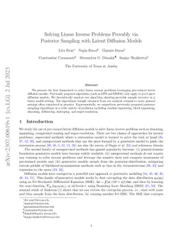 Solving Linear Inverse Problems Provably via Posterior Sampling with
  Latent Diffusion Models