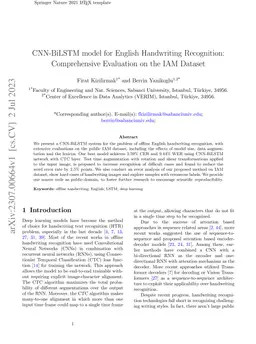 CNN-BiLSTM model for English Handwriting Recognition: Comprehensive
  Evaluation on the IAM Dataset