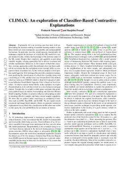 CLIMAX: An exploration of Classifier-Based Contrastive Explanations