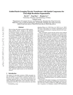 Guided Patch-Grouping Wavelet Transformer with Spatial Congruence for
  Ultra-High Resolution Segmentation