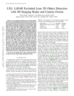 LXL: LiDAR Excluded Lean 3D Object Detection with 4D Imaging Radar and
  Camera Fusion