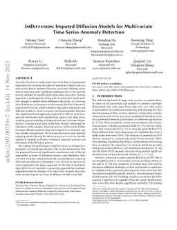 ImDiffusion: Imputed Diffusion Models for Multivariate Time Series
  Anomaly Detection