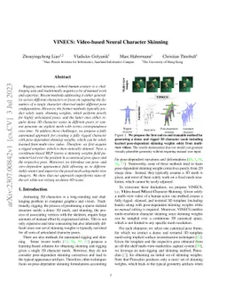 VINECS: Video-based Neural Character Skinning
