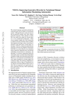 VOLTA: Improving Generative Diversity by Variational Mutual Information
  Maximizing Autoencoder