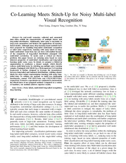 Co-Learning Meets Stitch-Up for Noisy Multi-label Visual Recognition
