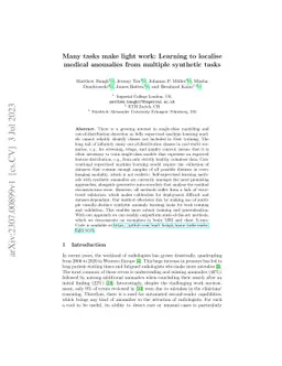 Many tasks make light work: Learning to localise medical anomalies from
  multiple synthetic tasks