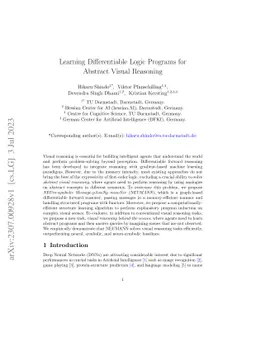 Learning Differentiable Logic Programs for Abstract Visual Reasoning