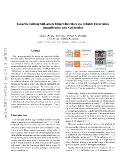 Towards Building Self-Aware Object Detectors via Reliable Uncertainty
  Quantification and Calibration