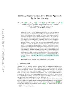 REAL: A Representative Error-Driven Approach for Active Learning