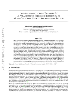 Neural Architecture Transfer 2: A Paradigm for Improving Efficiency in
  Multi-Objective Neural Architecture Search
