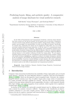 Predicting beauty, liking, and aesthetic quality: A comparative analysis
  of image databases for visual aesthetics research