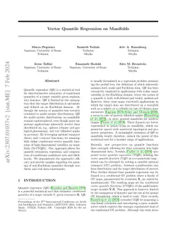 Vector Quantile Regression on Manifolds
