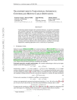 Transport meets Variational Inference: Controlled Monte Carlo Diffusions