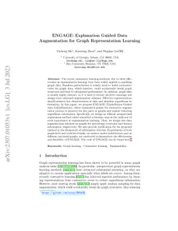 ENGAGE: Explanation Guided Data Augmentation for Graph Representation
  Learning