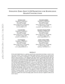 Iterative Zero-Shot LLM Prompting for Knowledge Graph Construction