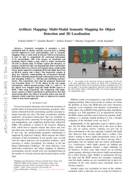 Artifacts Mapping: Multi-Modal Semantic Mapping for Object Detection and
  3D Localization