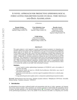 A novel approach for predicting epidemiological forecasting parameters
  based on real-time signals and Data Assimilation