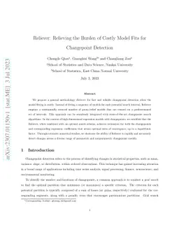 Reliever: Relieving the Burden of Costly Model Fits for Changepoint
  Detection