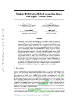 Strategic Distribution Shift of Interacting Agents via Coupled Gradient
  Flows