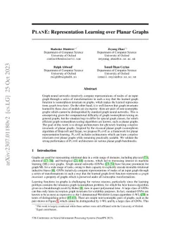 PlanE: Representation Learning over Planar Graphs