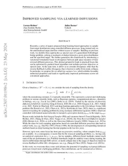 Improved sampling via learned diffusions